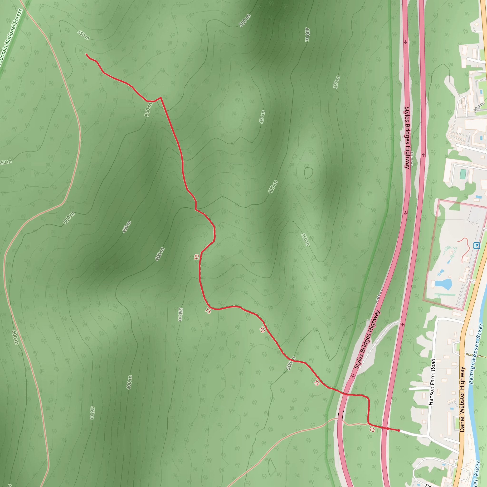 Georgiana Falls Trail mobile static map