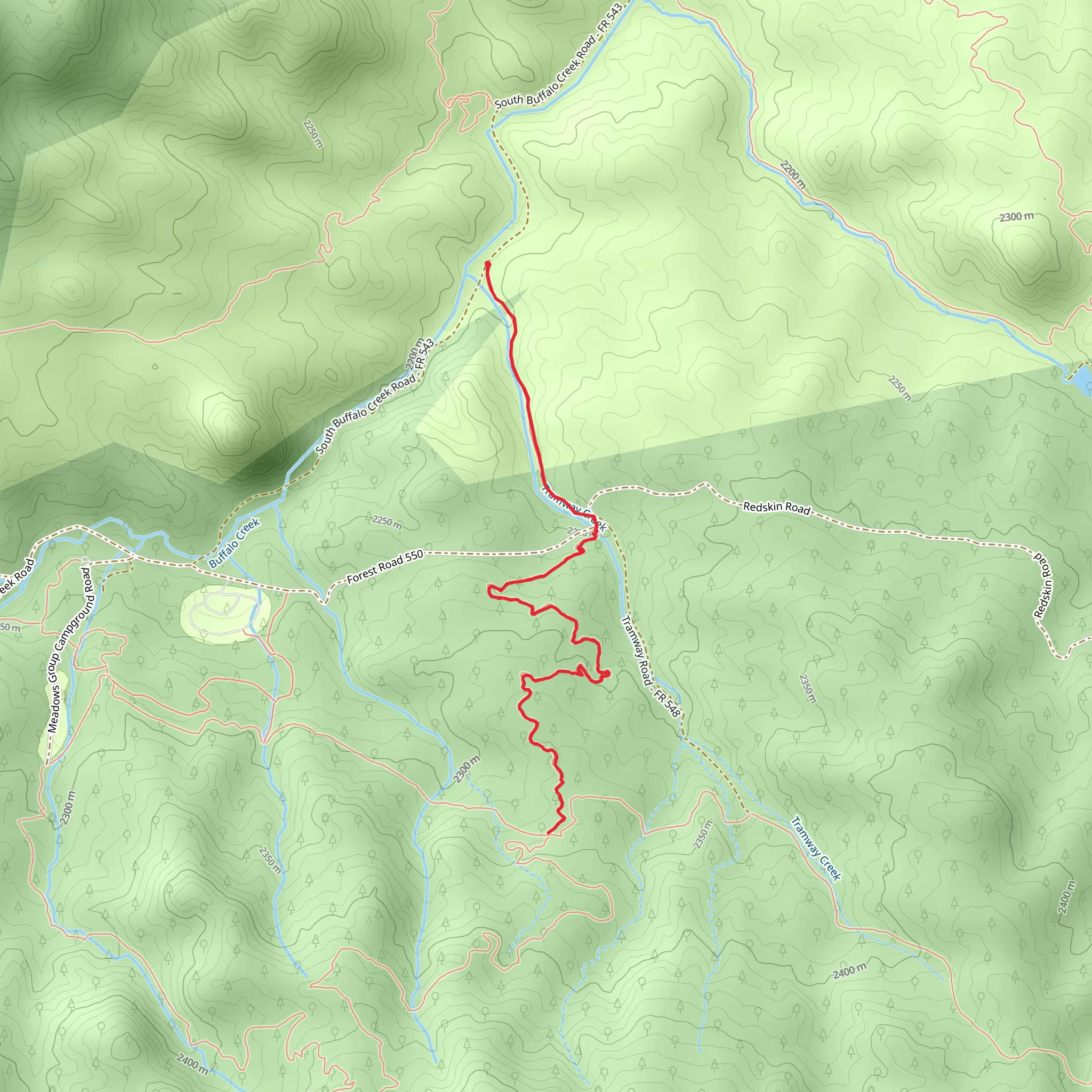 Tramway Trail mobile static map