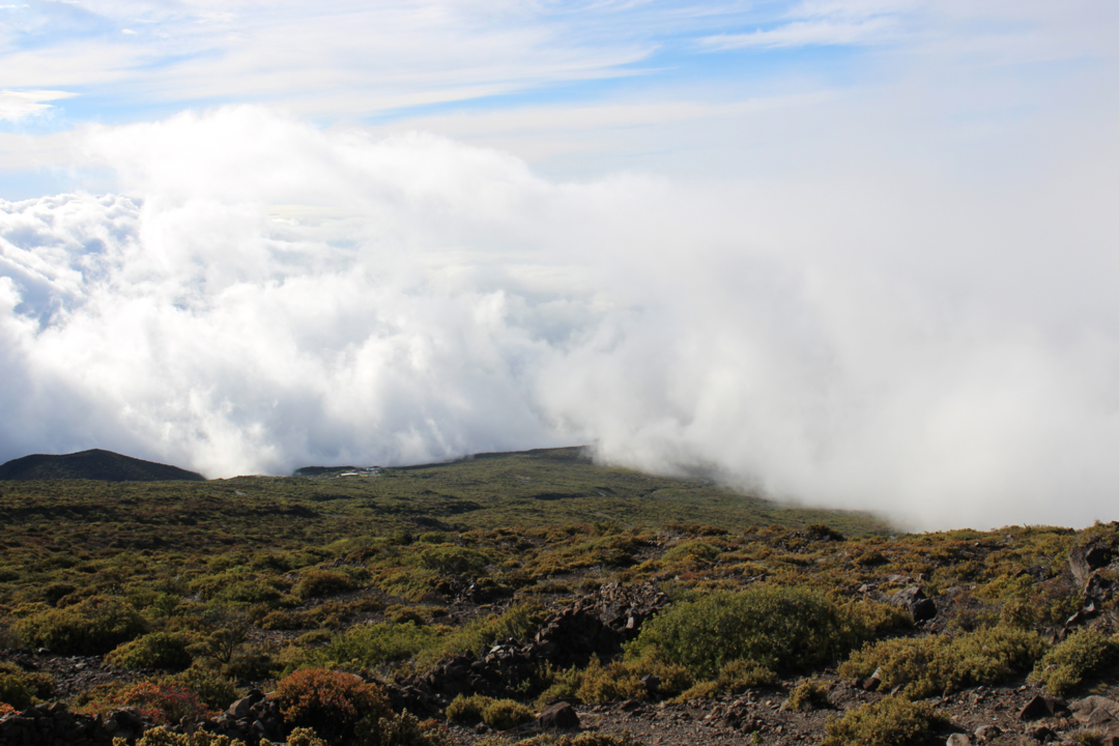 An image depicting the trail Silversword Loop Via Halemau'u Trail and its surrounding area.