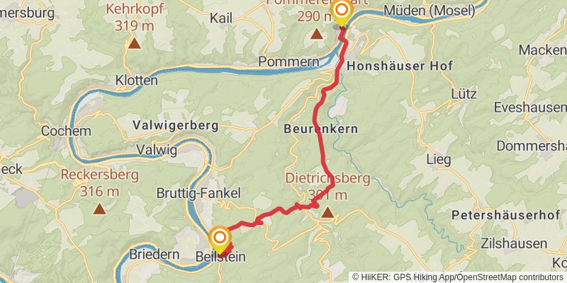 Moselsteig alt 5 Map