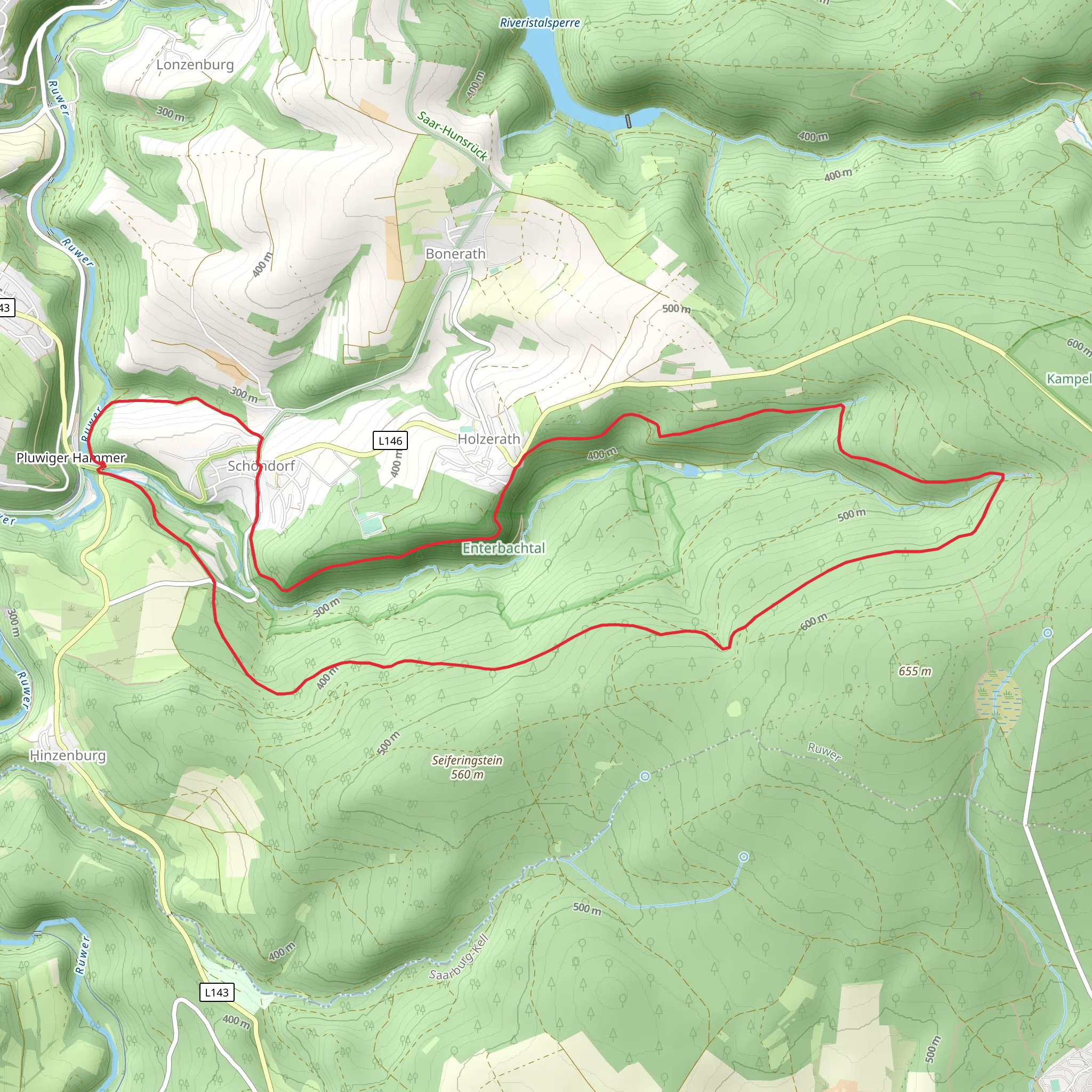 Schöndorf and Osburger Wald Loop mobile static map