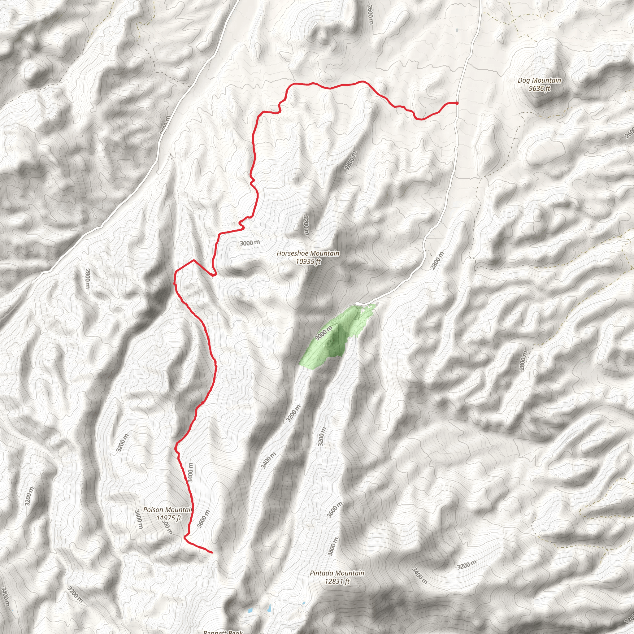 Little Bennett Trail mobile static map
