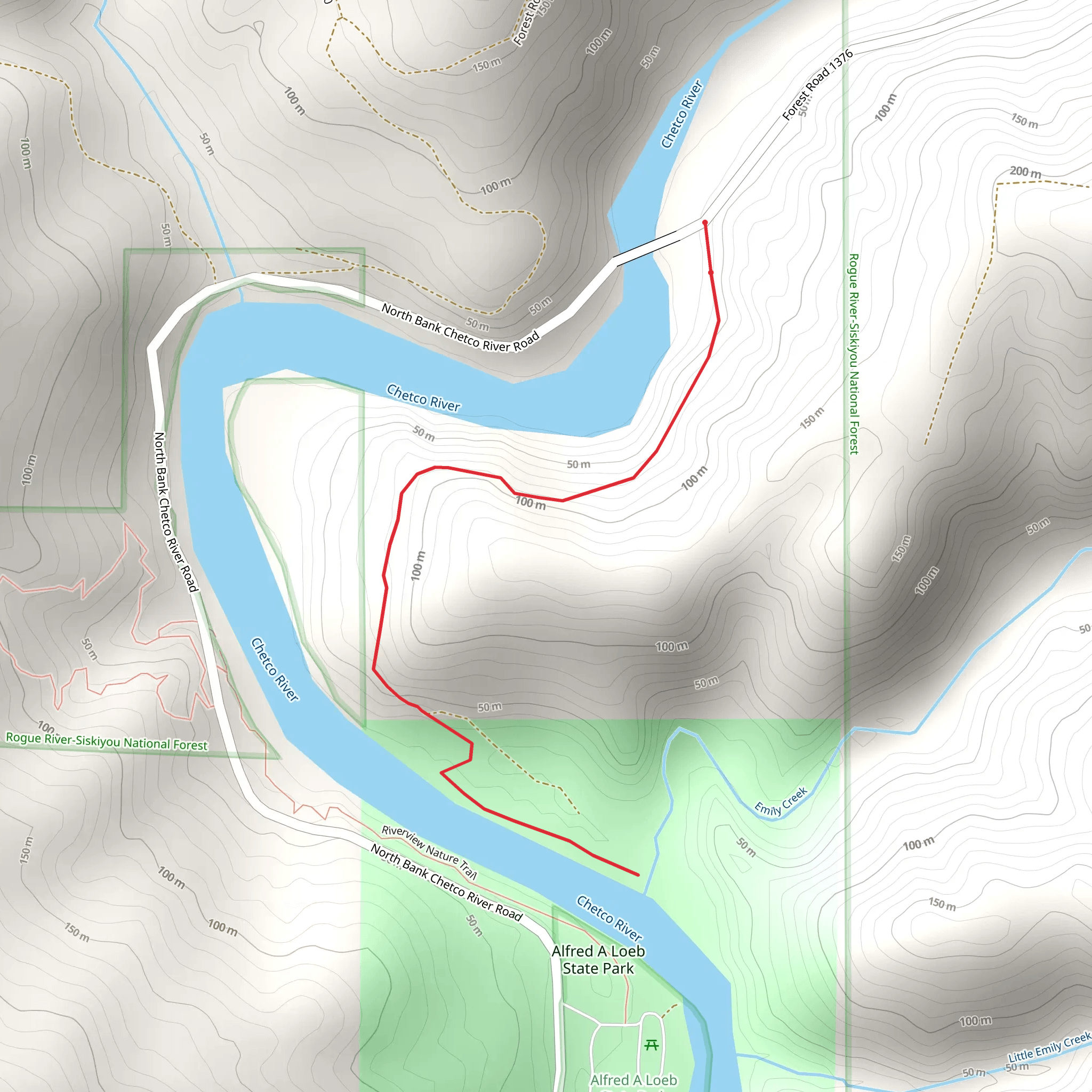 Walk along Chetco River Shore mobile static map