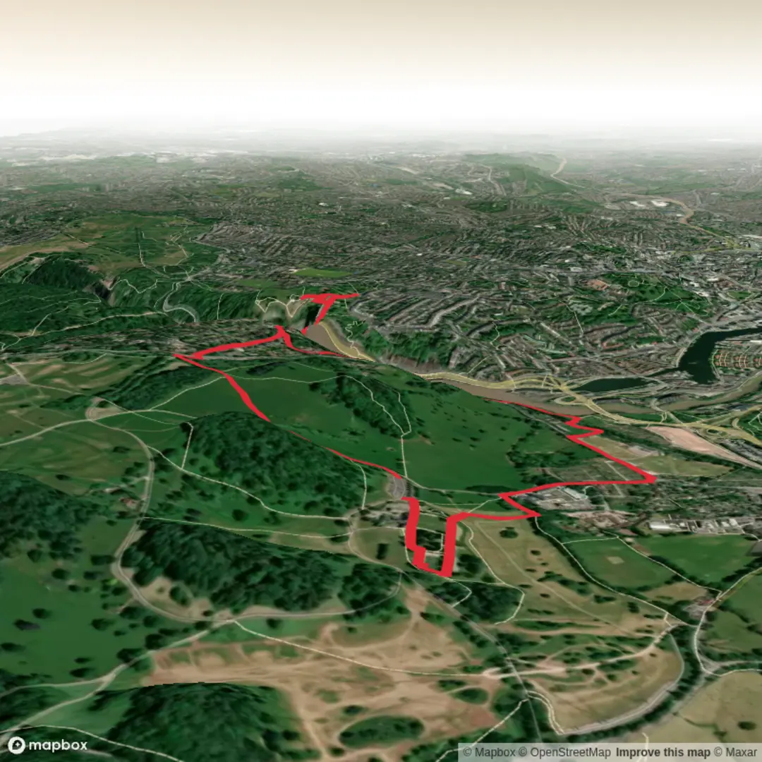 An image depicting the trail Suspension Bridge Rownham Woods Ashton Court and its surrounding area.