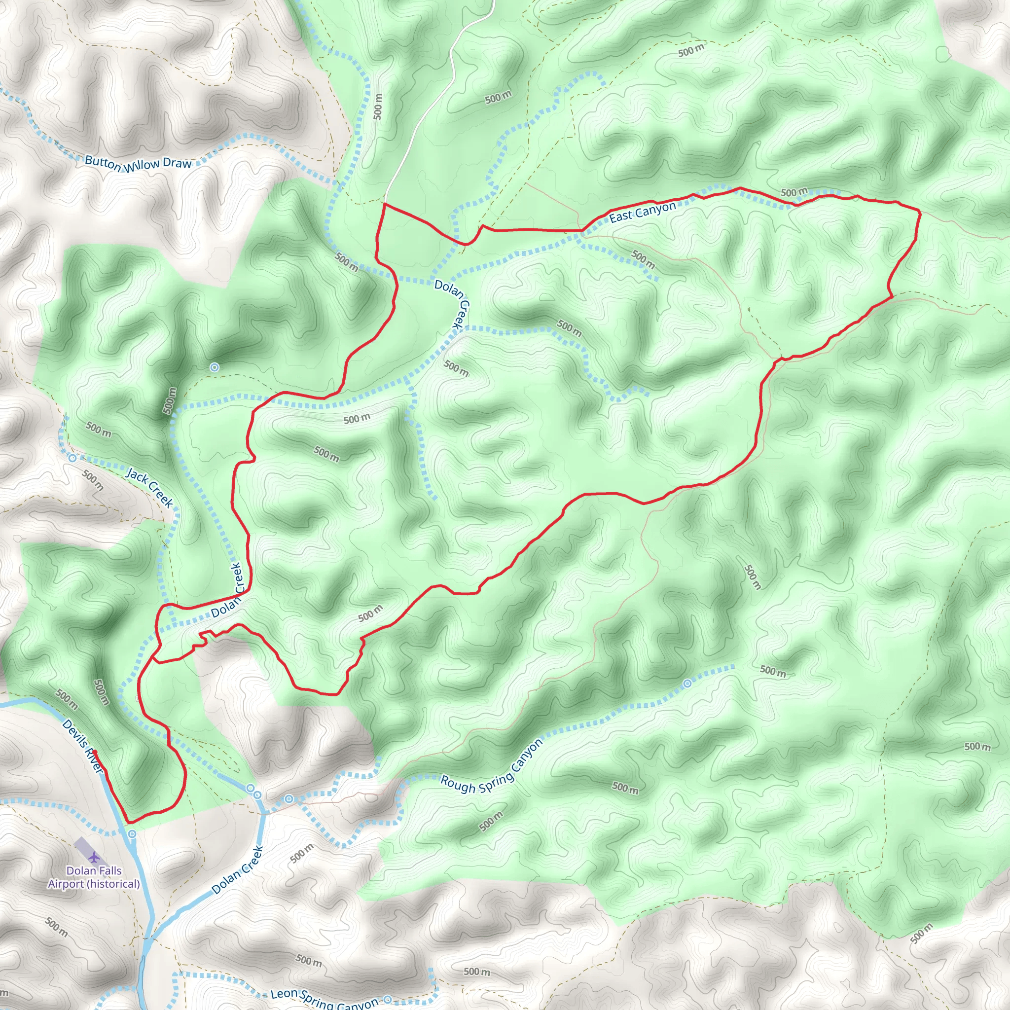 Dolan and Jack Creek Loop Trail mobile static map
