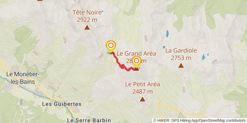 Tour of Mont Thabor spur 1 Map