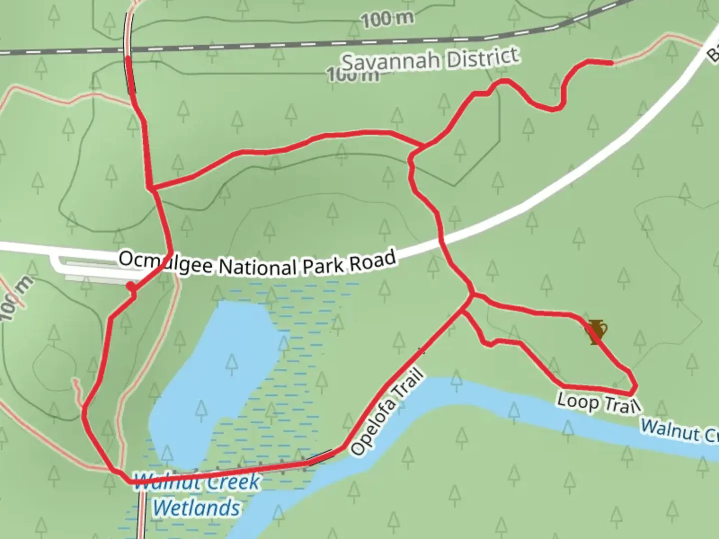 An image depicting the trail Opelofa Loop Trail and its surrounding area.