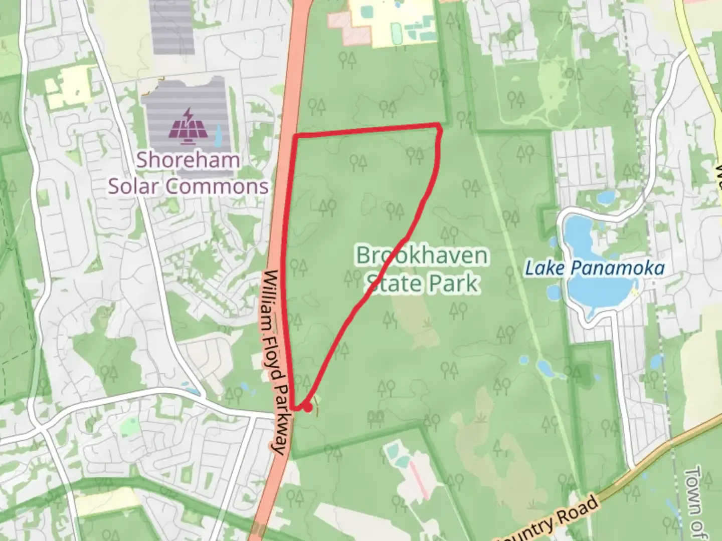 An image depicting the trail Wading River and its surrounding area.