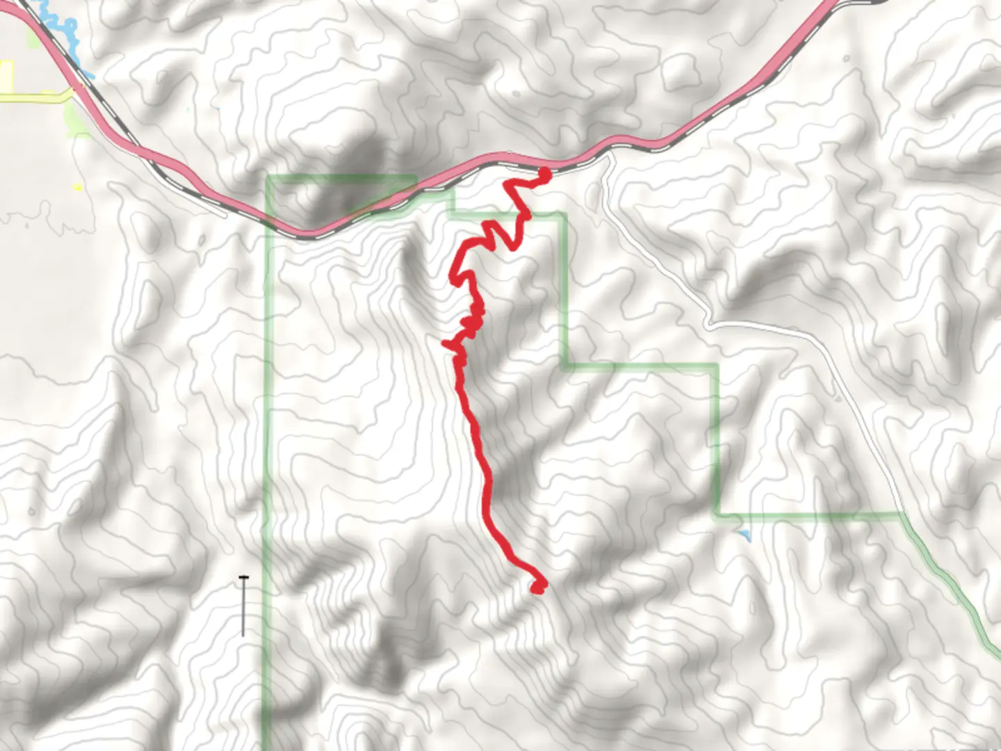 An image depicting the trail Chestnut Mountain Trail Out and Back and its surrounding area.