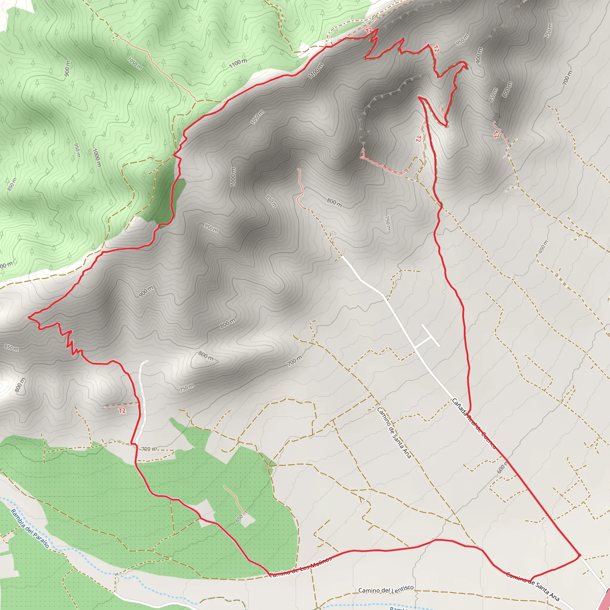 Caudete - Hill of the Olive mobile static map
