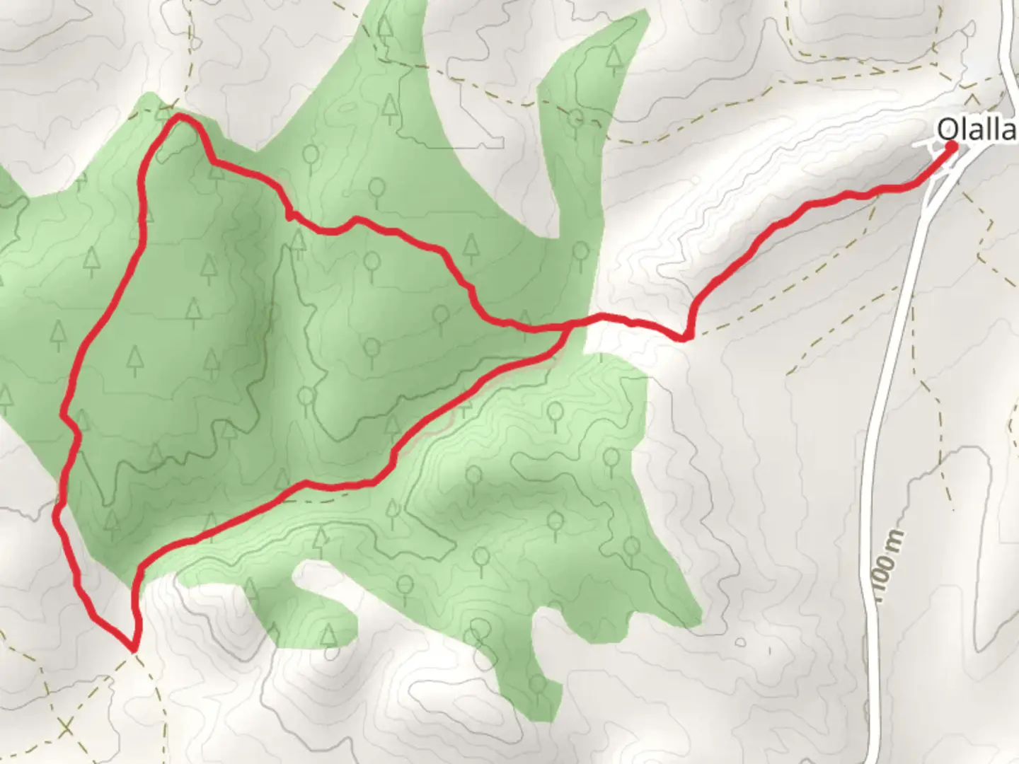 An image depicting the trail Sabinar de Olalla SL TE 13 and its surrounding area.