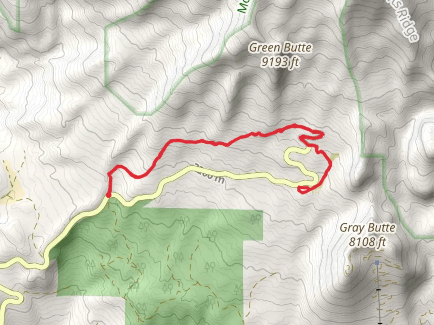 An image depicting the trail Panther Meadows via Snow Bunny Trail and its surrounding area.