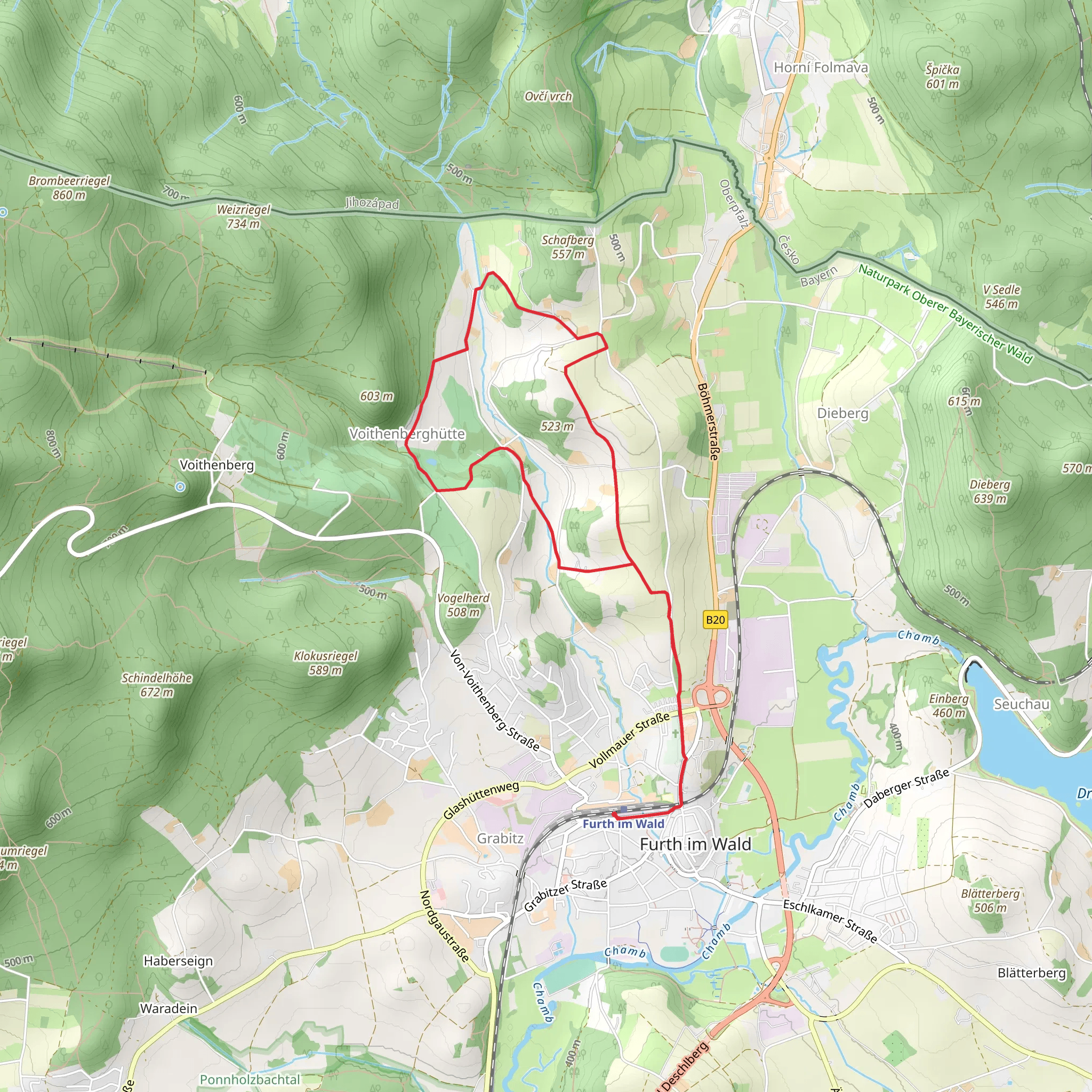 Zalta Stezka and Grenzweg mobile static map