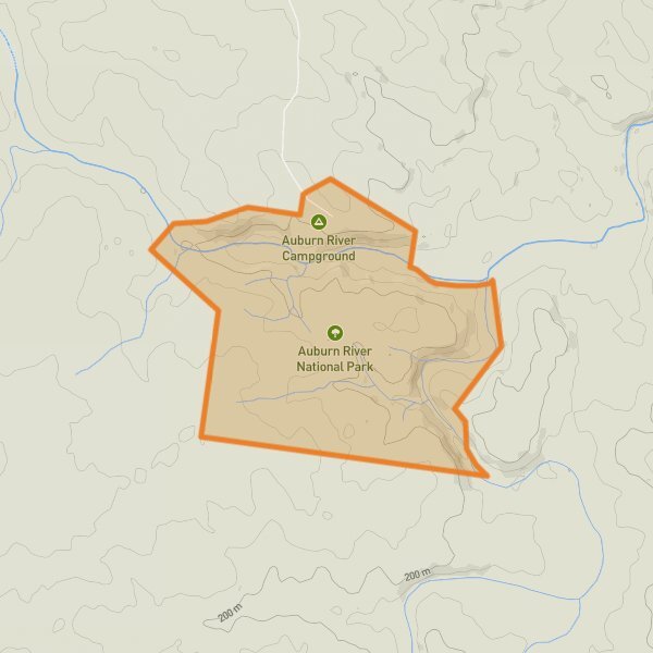 Auburn River National Park mobile static map