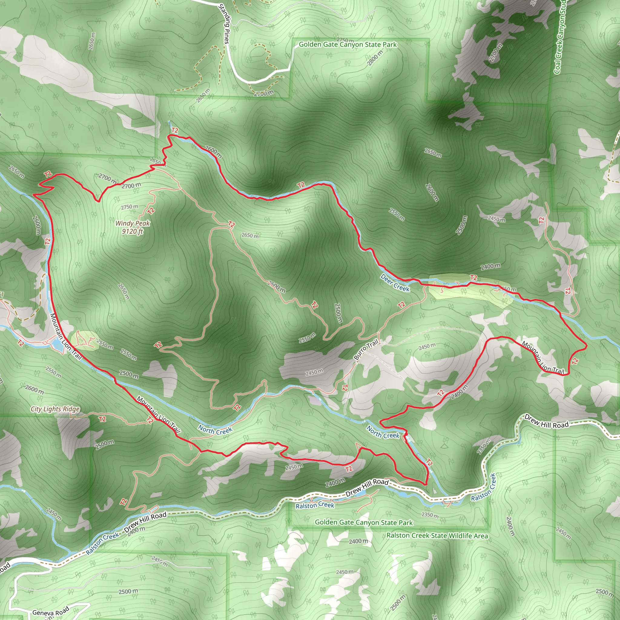 Mountain Lion Trail Loop mobile static map