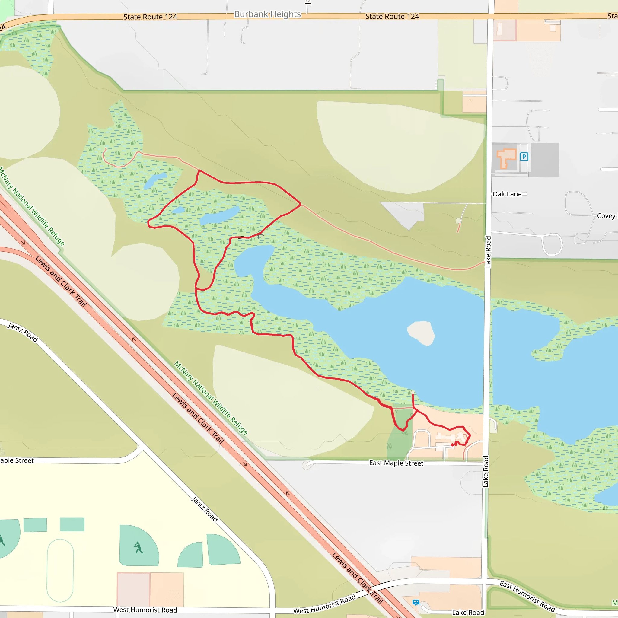Burbank Slough Wildlife Trail mobile static map