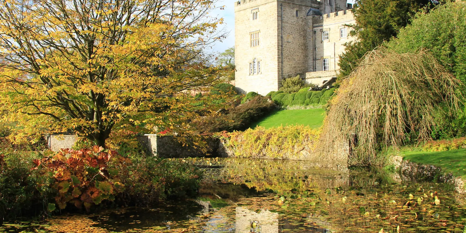 An image depicting the trail Sizergh's Wildlife Walk and its surrounding area.