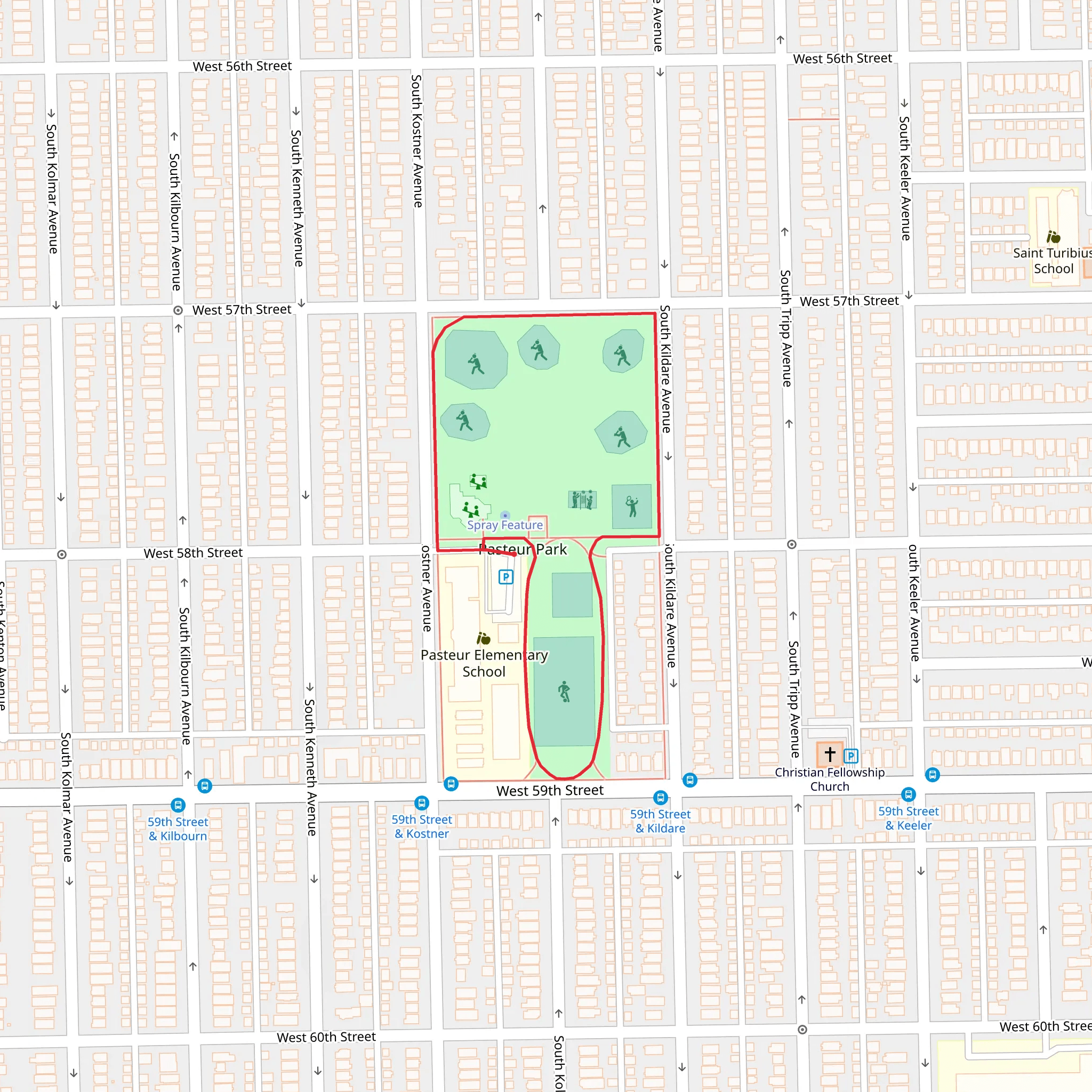 Pasteur Park Loop mobile static map
