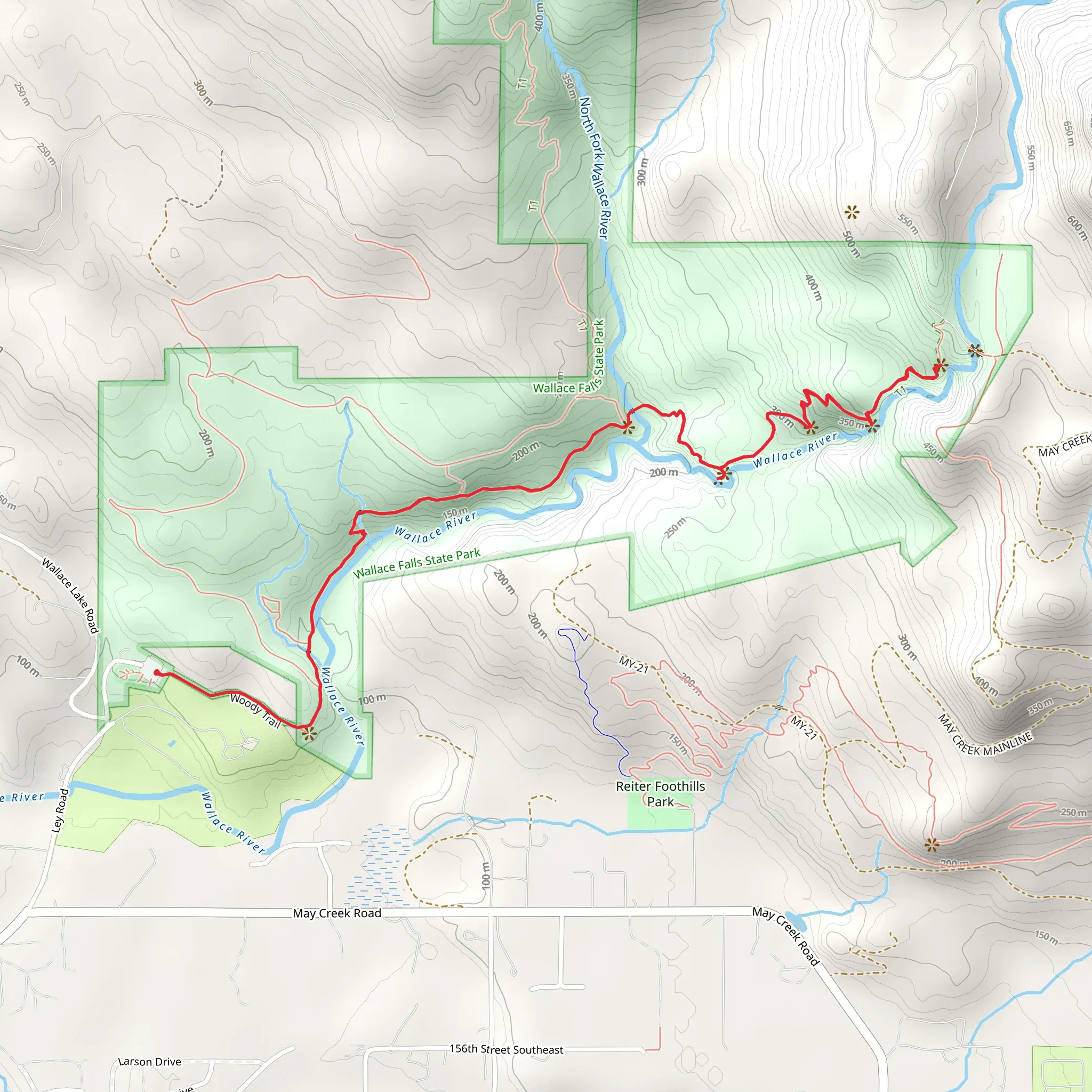 Woody Trail mobile static map