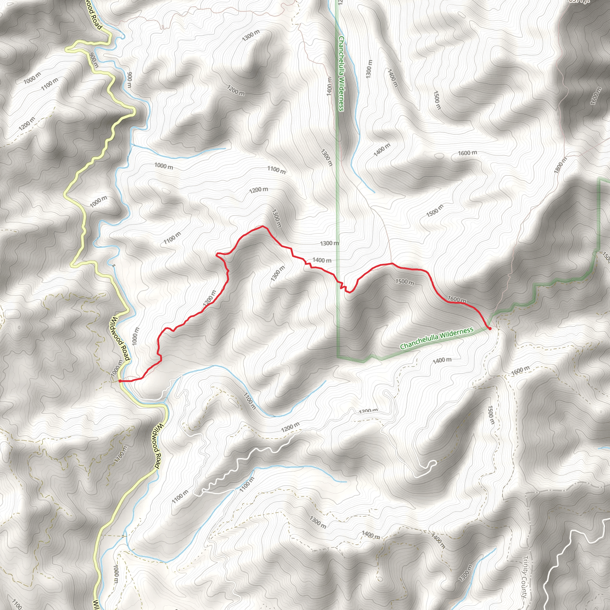 Chanchelulla Gulch Trail mobile static map
