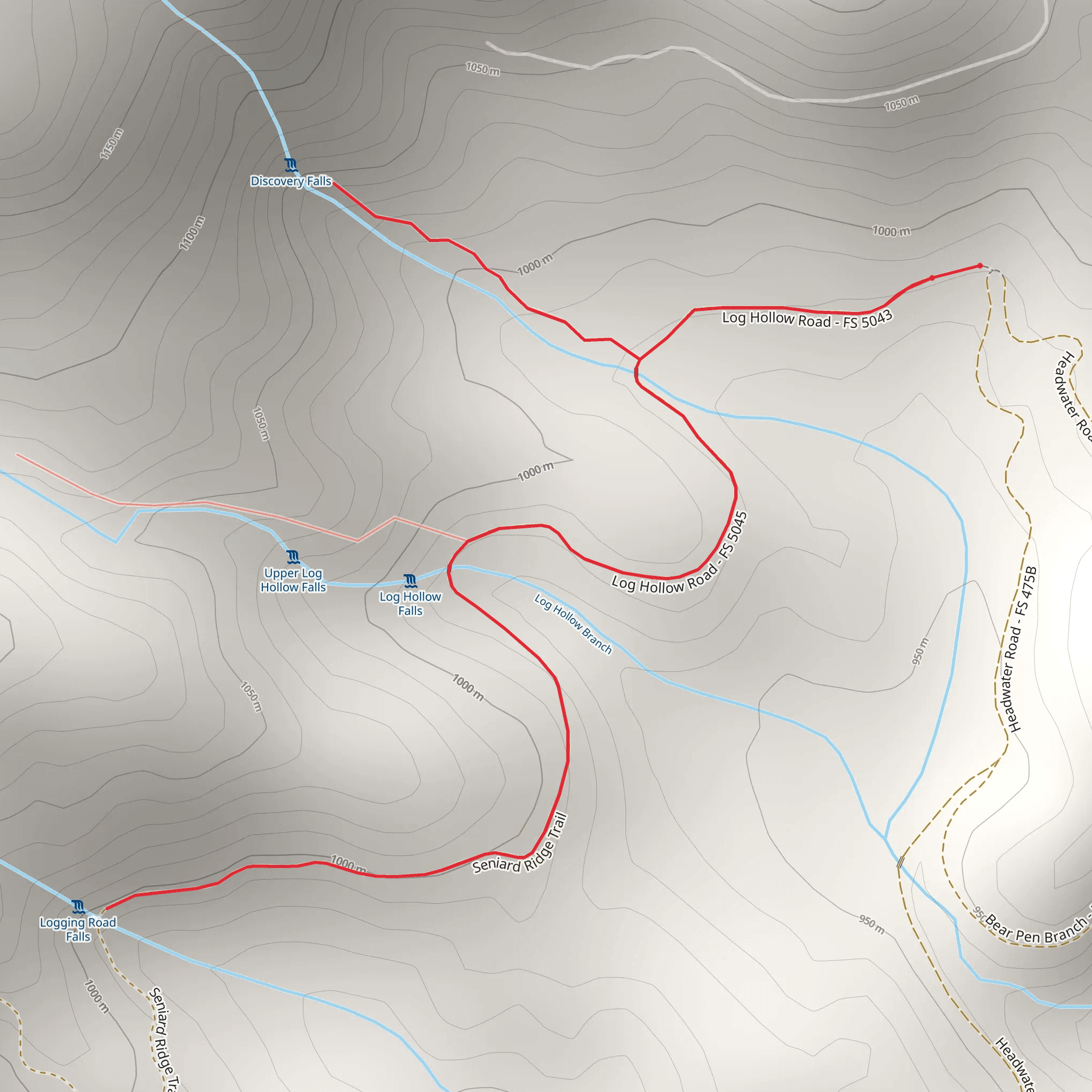 Log Hollow Brach Walk mobile static map