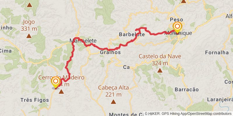 Via Algarviana stage 10 Map