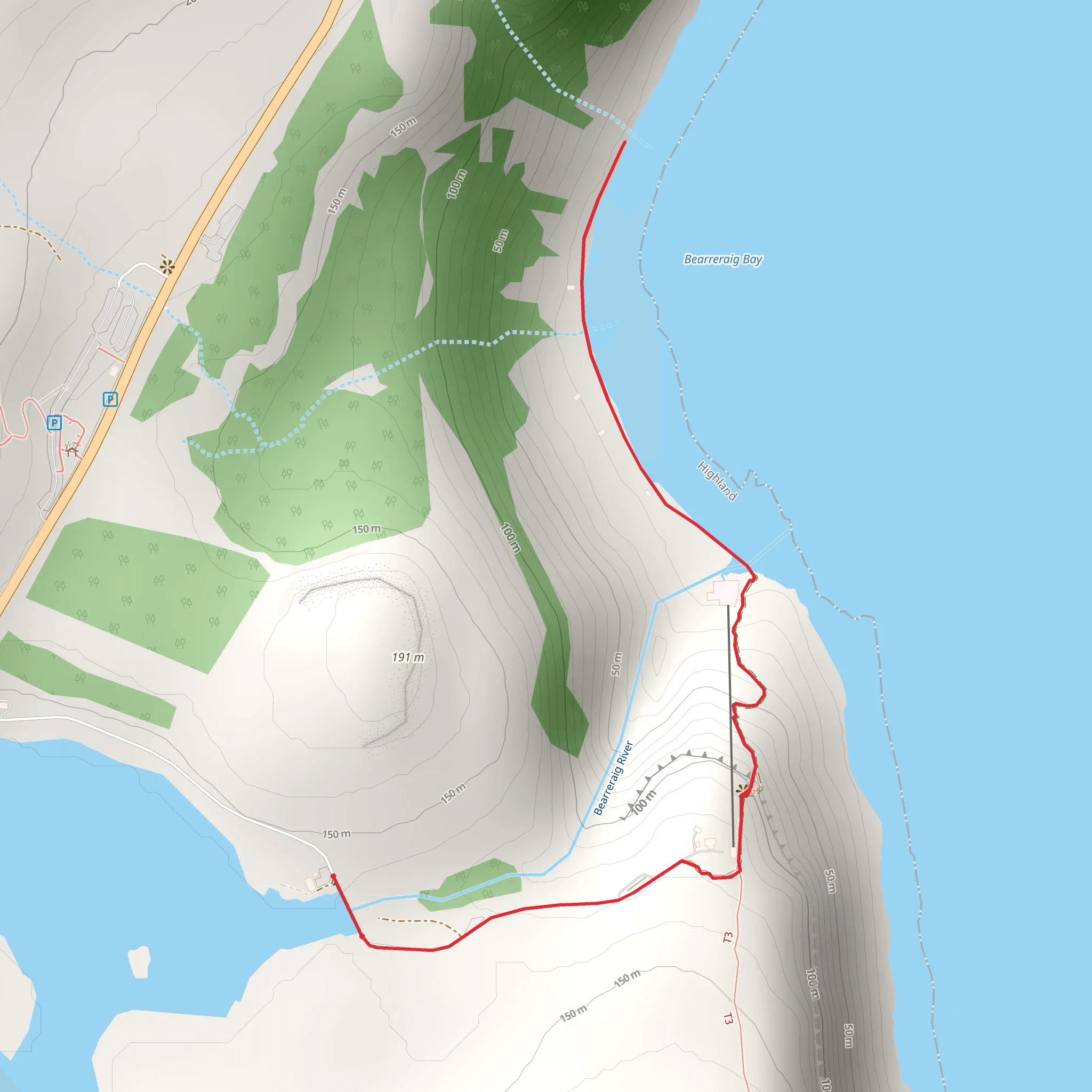 Bearreraig Bay Walk mobile static map