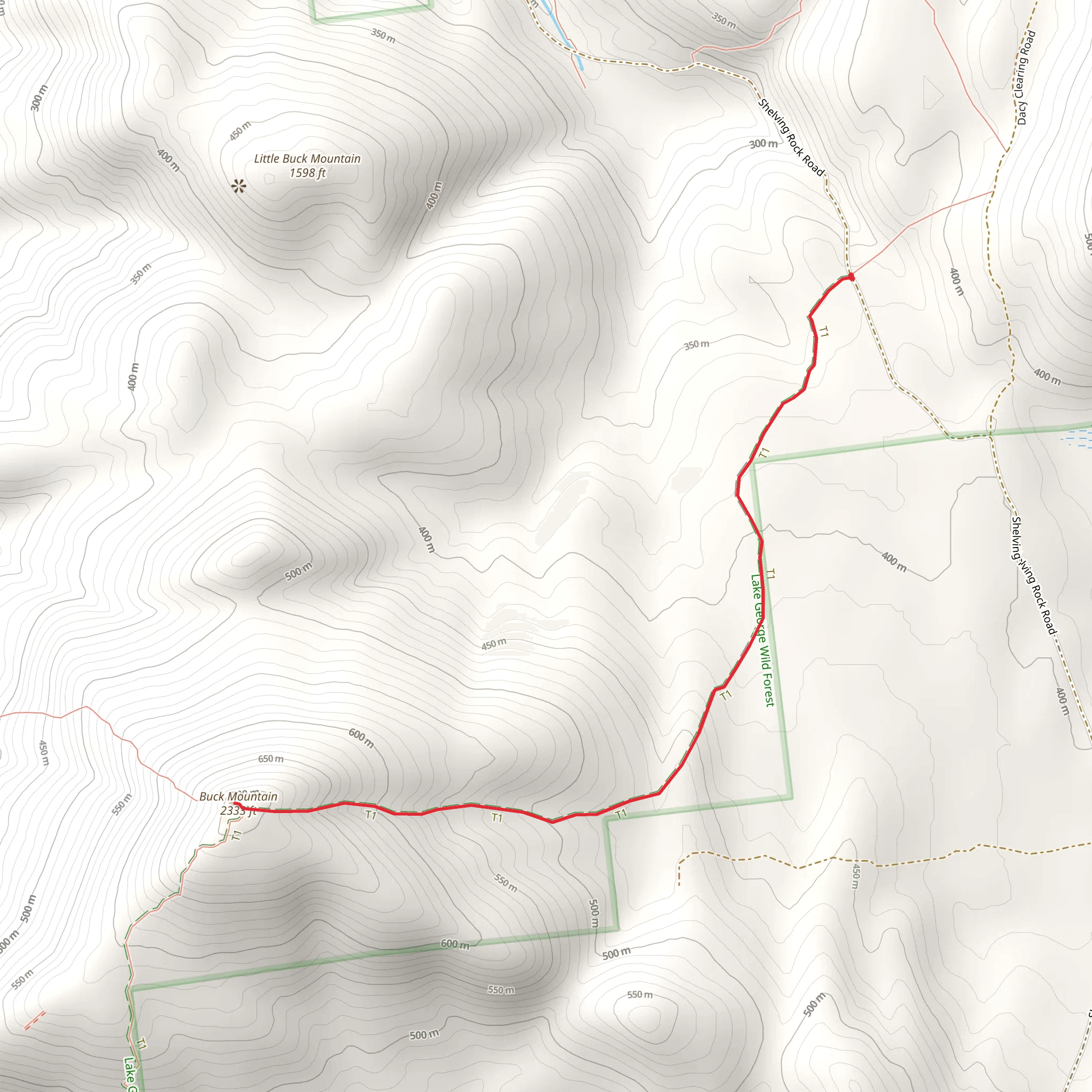 Buck Mountain Short Trail mobile static map