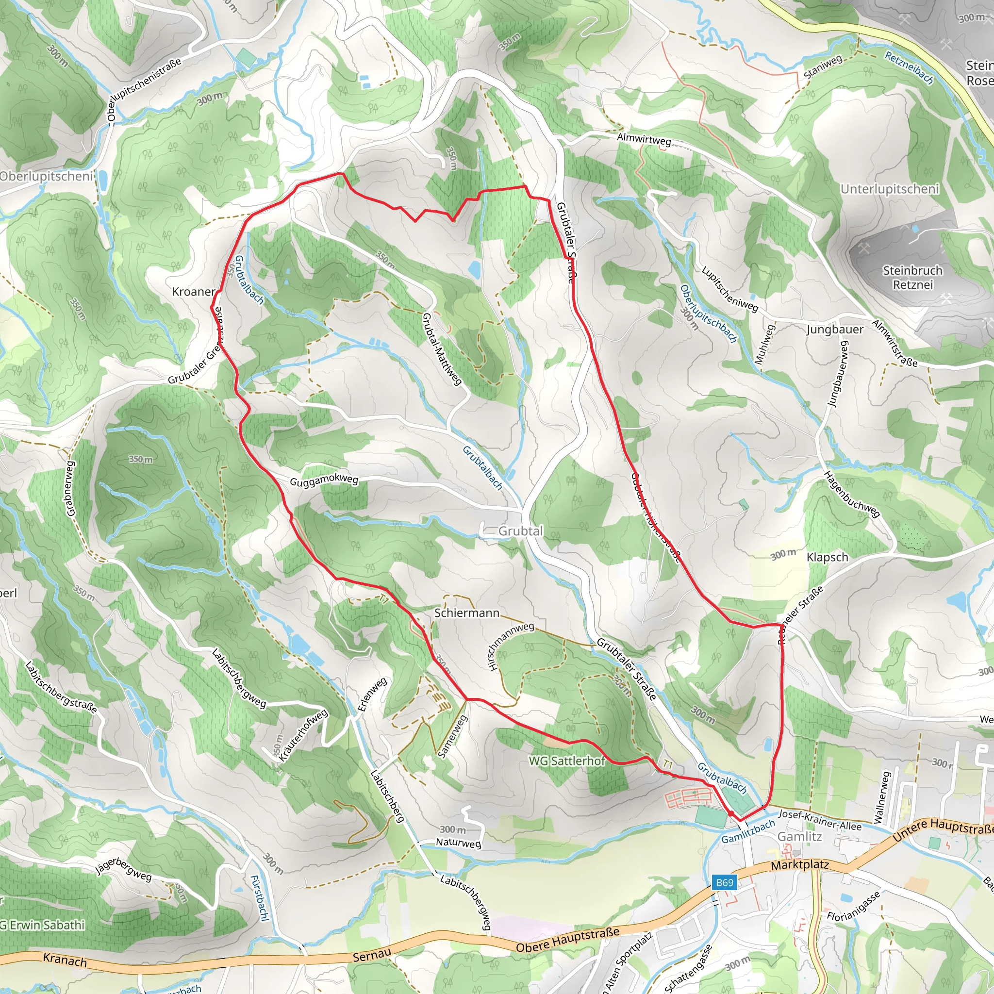 Grubtaler Weg mobile static map
