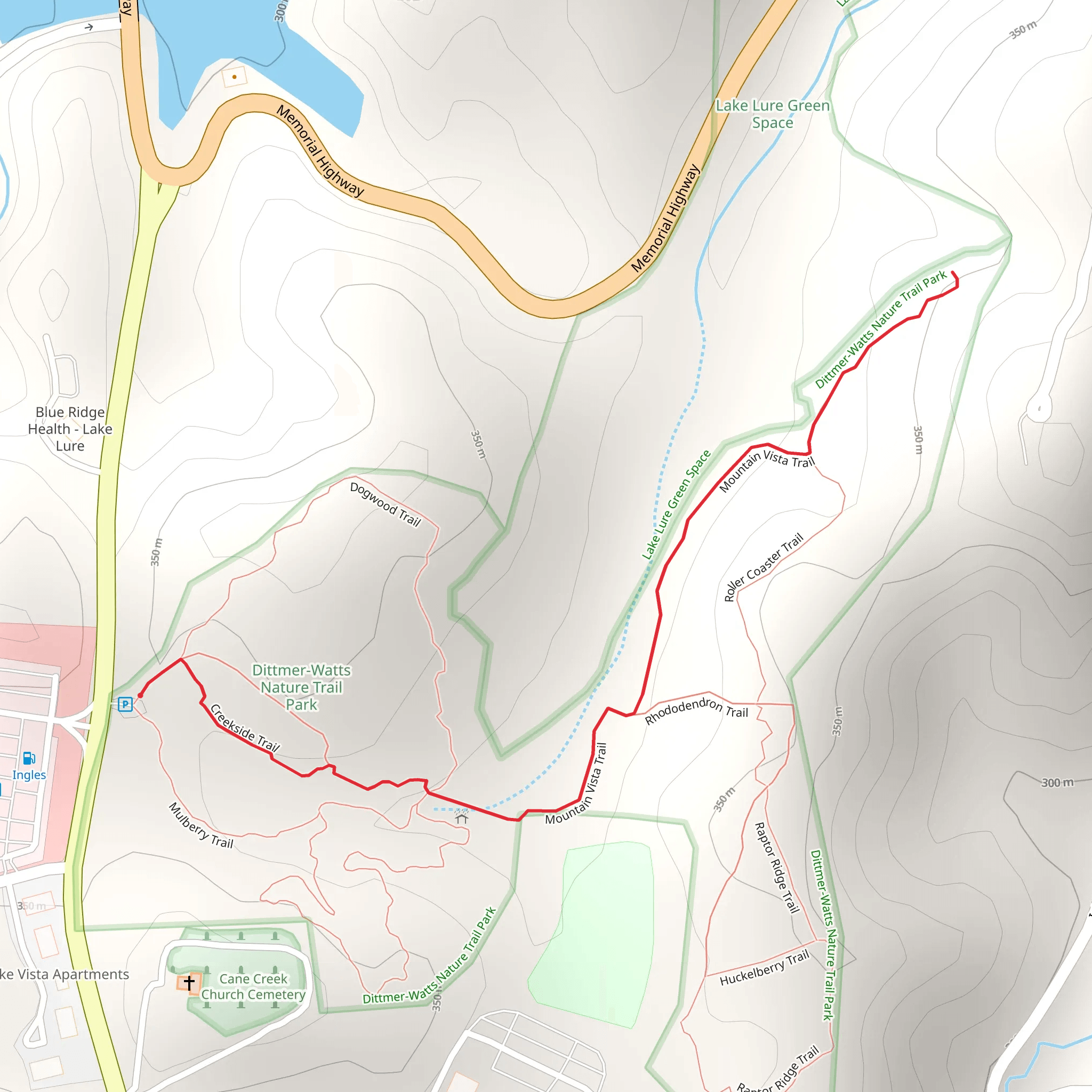 Creekside Trail and Mountain Vista Trail mobile static map
