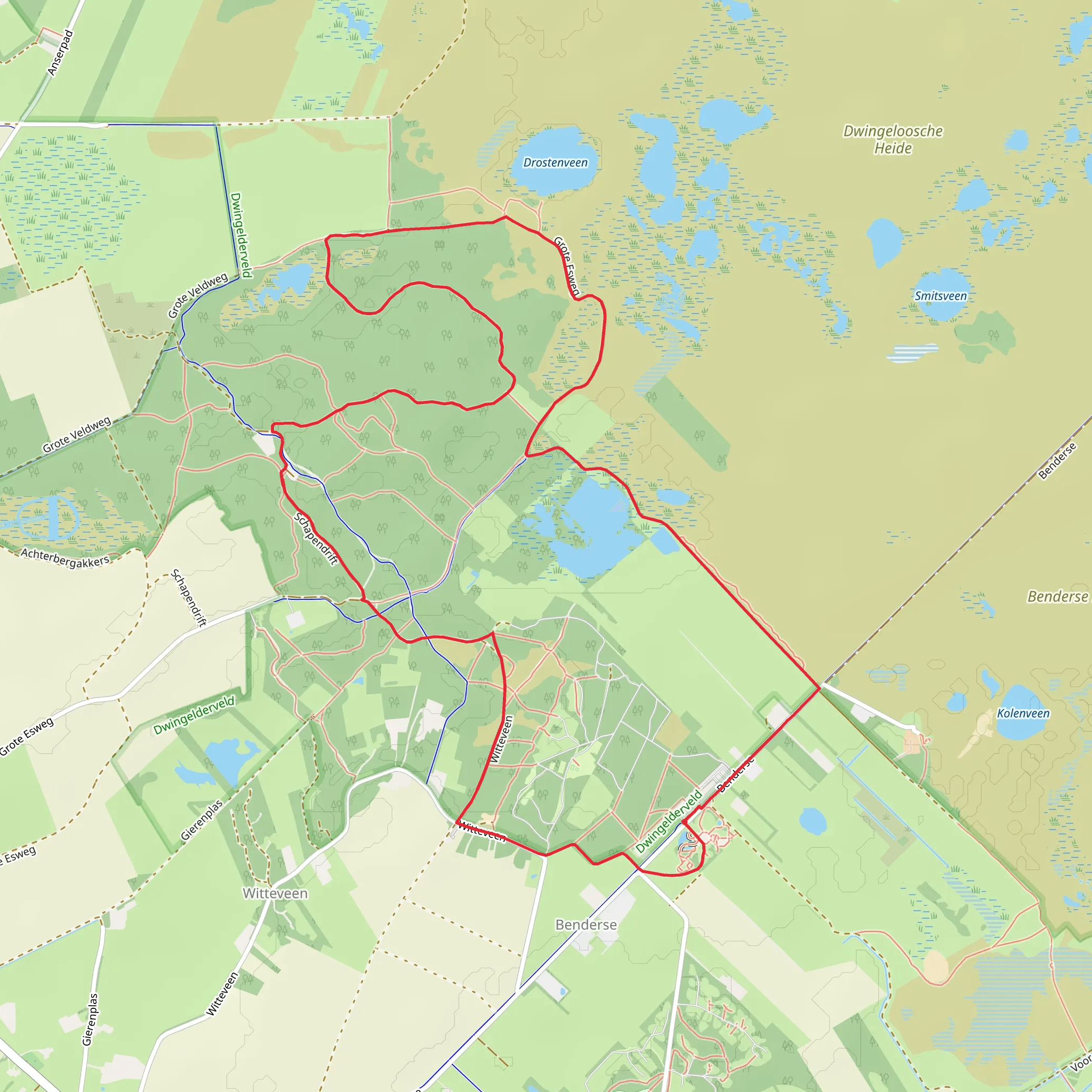 Theehuis and Anserdennen Loop mobile static map