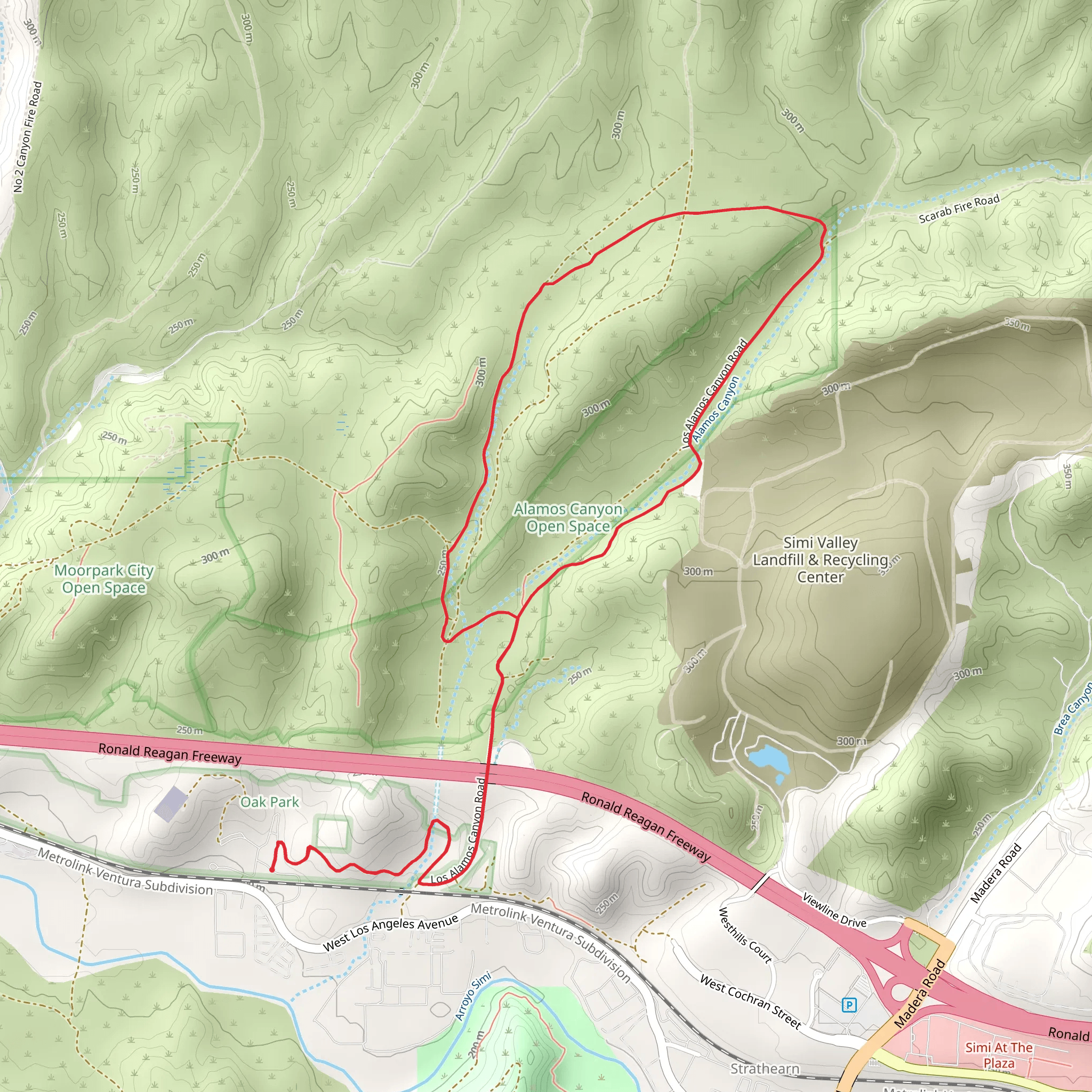 Los Alamos Canyon Road Loop mobile static map