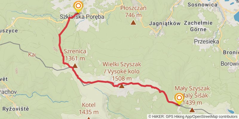 Main Sudety Trail stage 3 Map
