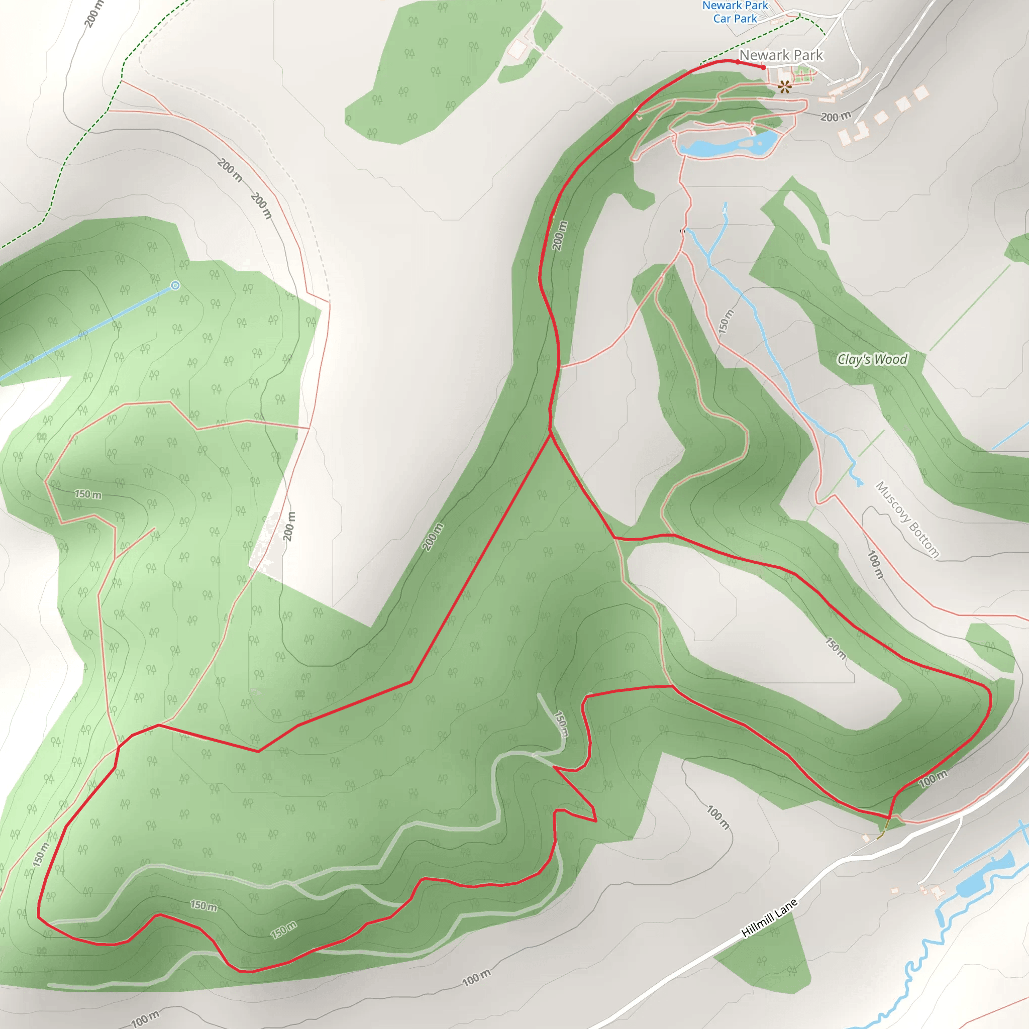 Newark Park Walk mobile static map
