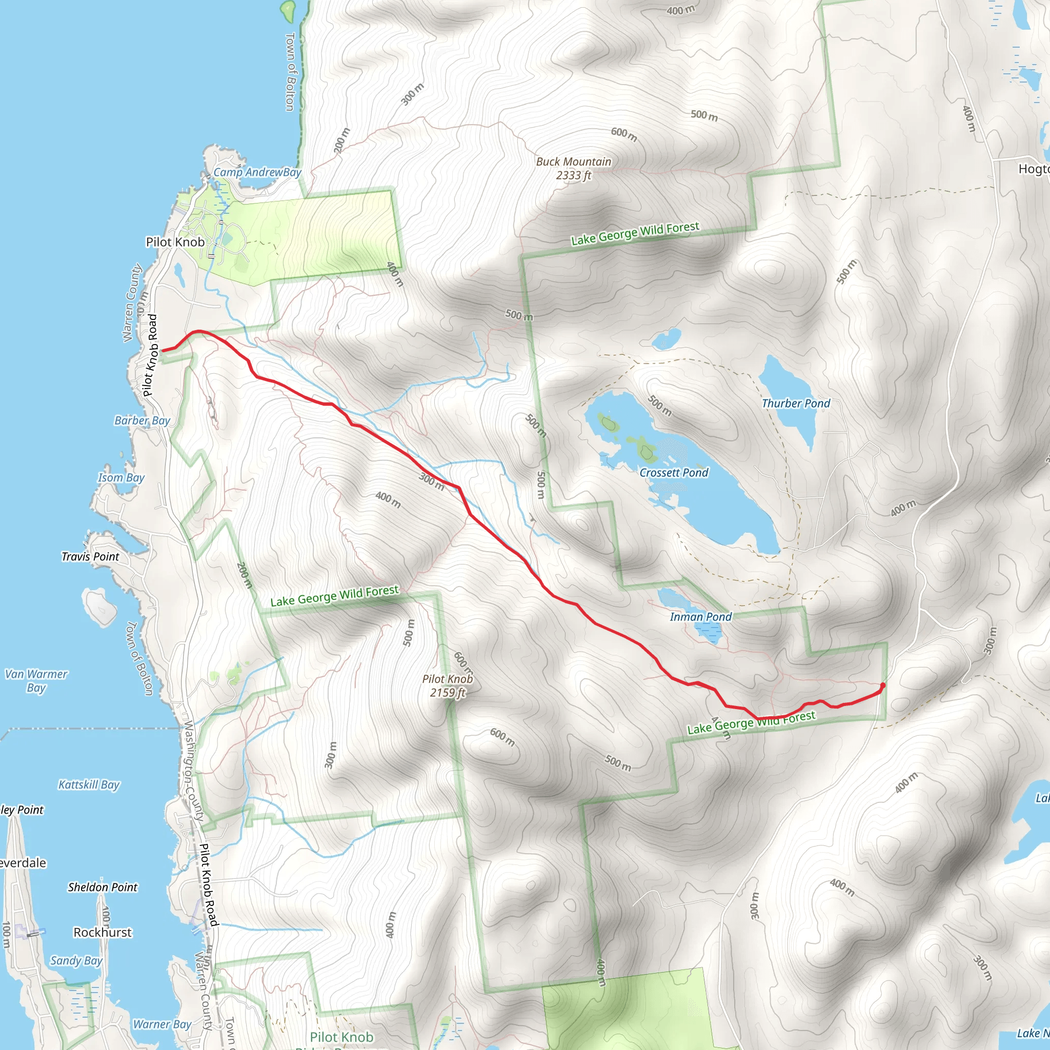 Inman Pond Trail mobile static map
