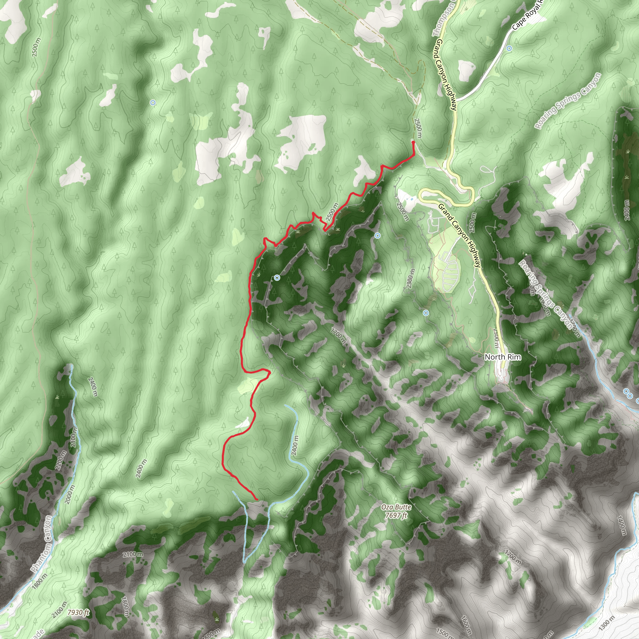 Widforss Trail mobile static map