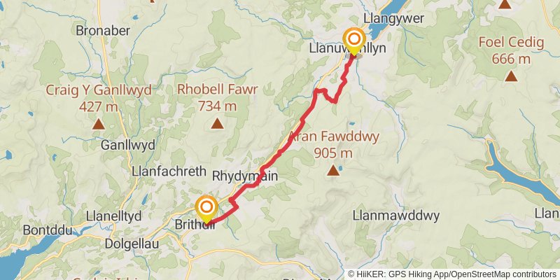Cross Britain Way stage 22 Map