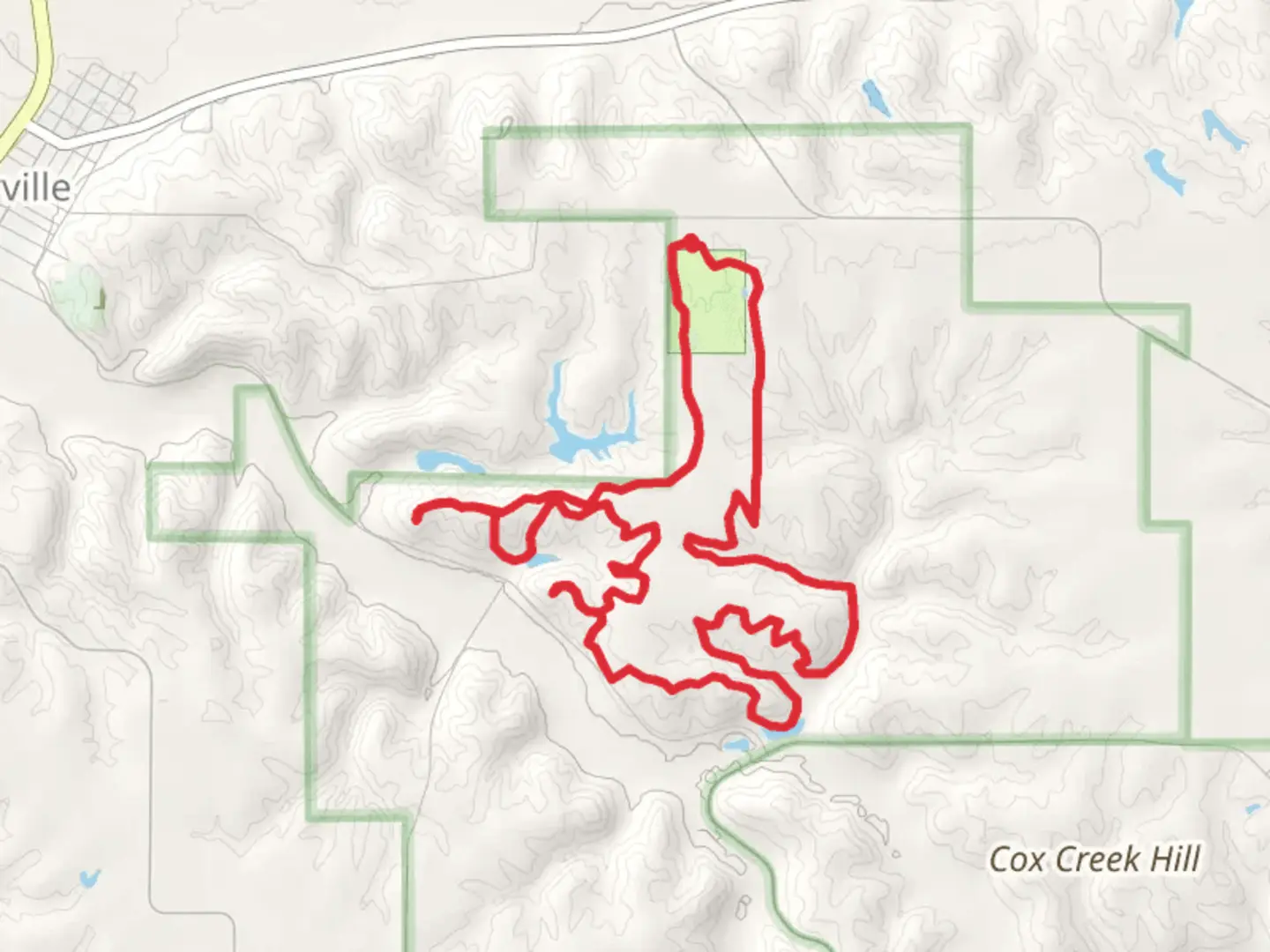 An image depicting the trail Governor's Trail and Herrmann Pond Loop and its surrounding area.