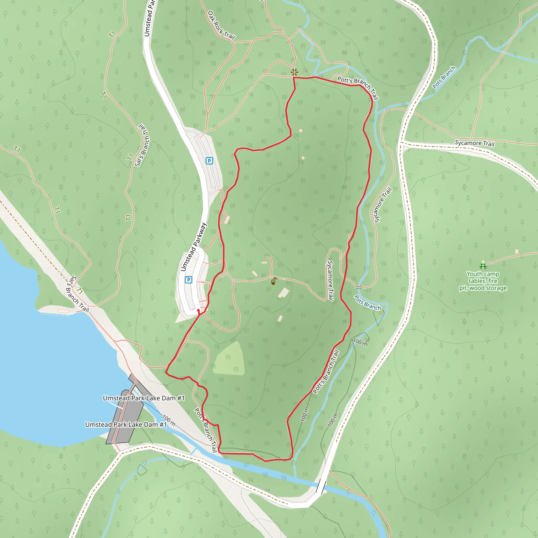 Pott's Branch Loop Trail mobile static map