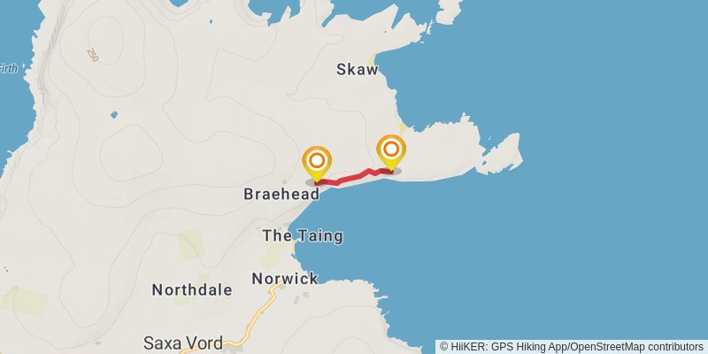 Coastal Walk of Shetland - South Mainland stage 8 Map