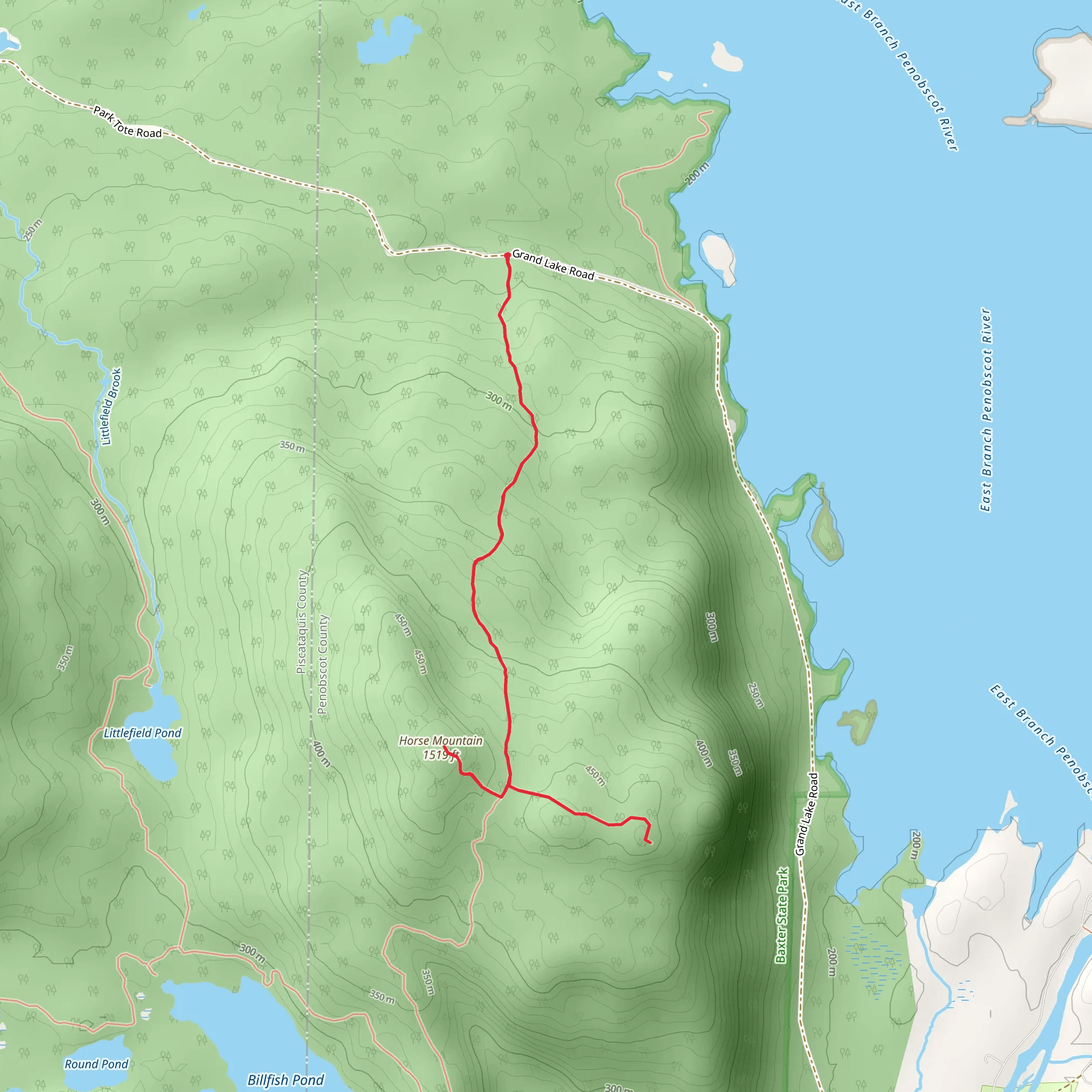 Horse Mountain mobile static map