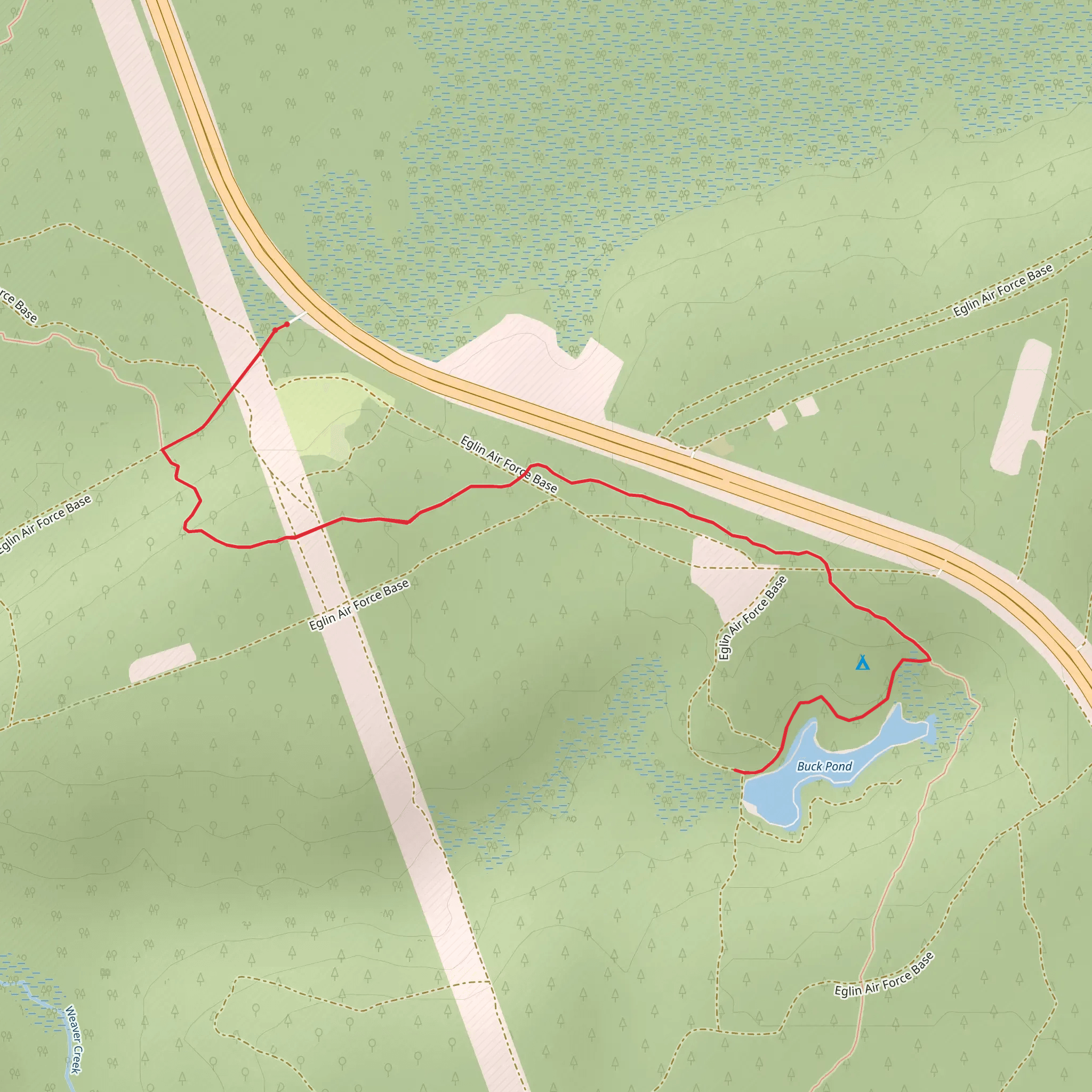 Florida Trail and Buck Pond mobile static map