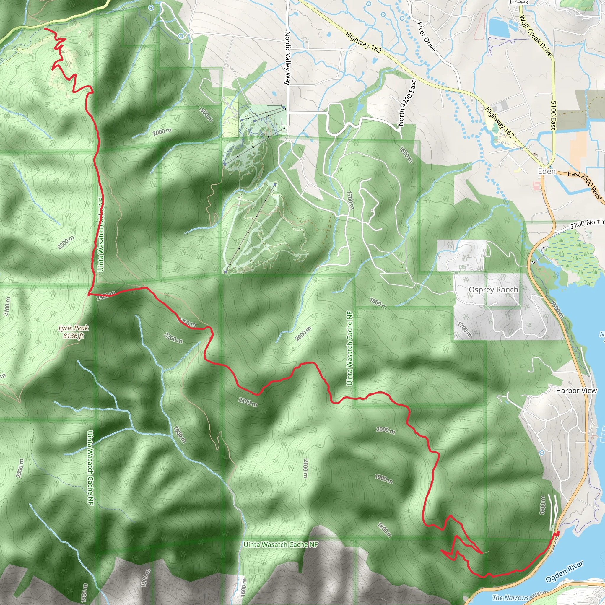 Skyline South Trail mobile static map