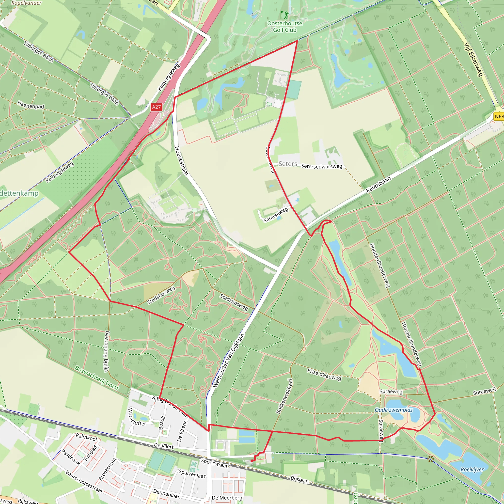 Oude Leemputten, Nieuwe Leemputten and Boswachterij Dorst Loop mobile static map
