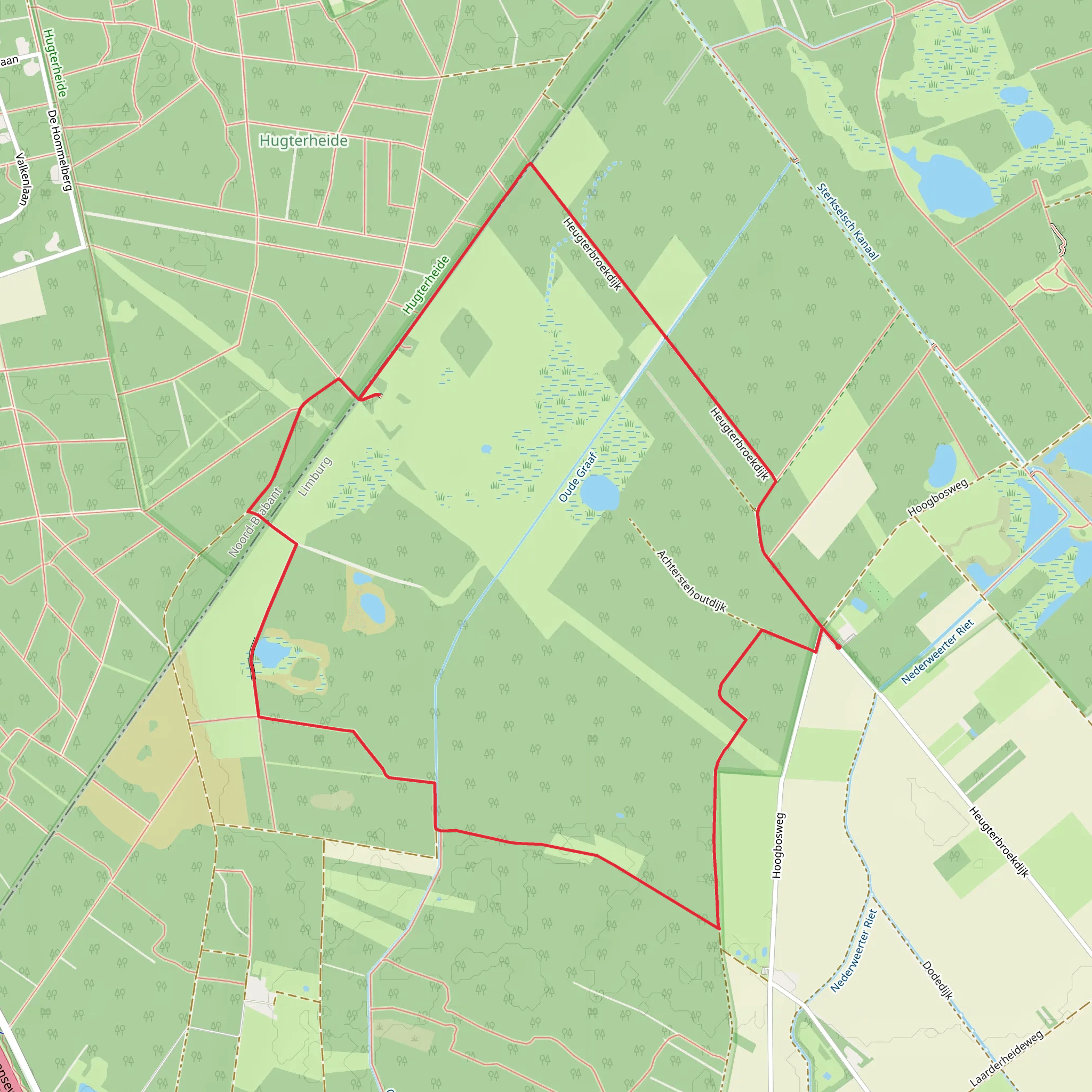 Weerterbos via Heuterbroekdijk and Achterstehoutdijk Loop mobile static map