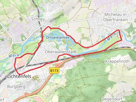 Main via Pfad der Flechtkultur