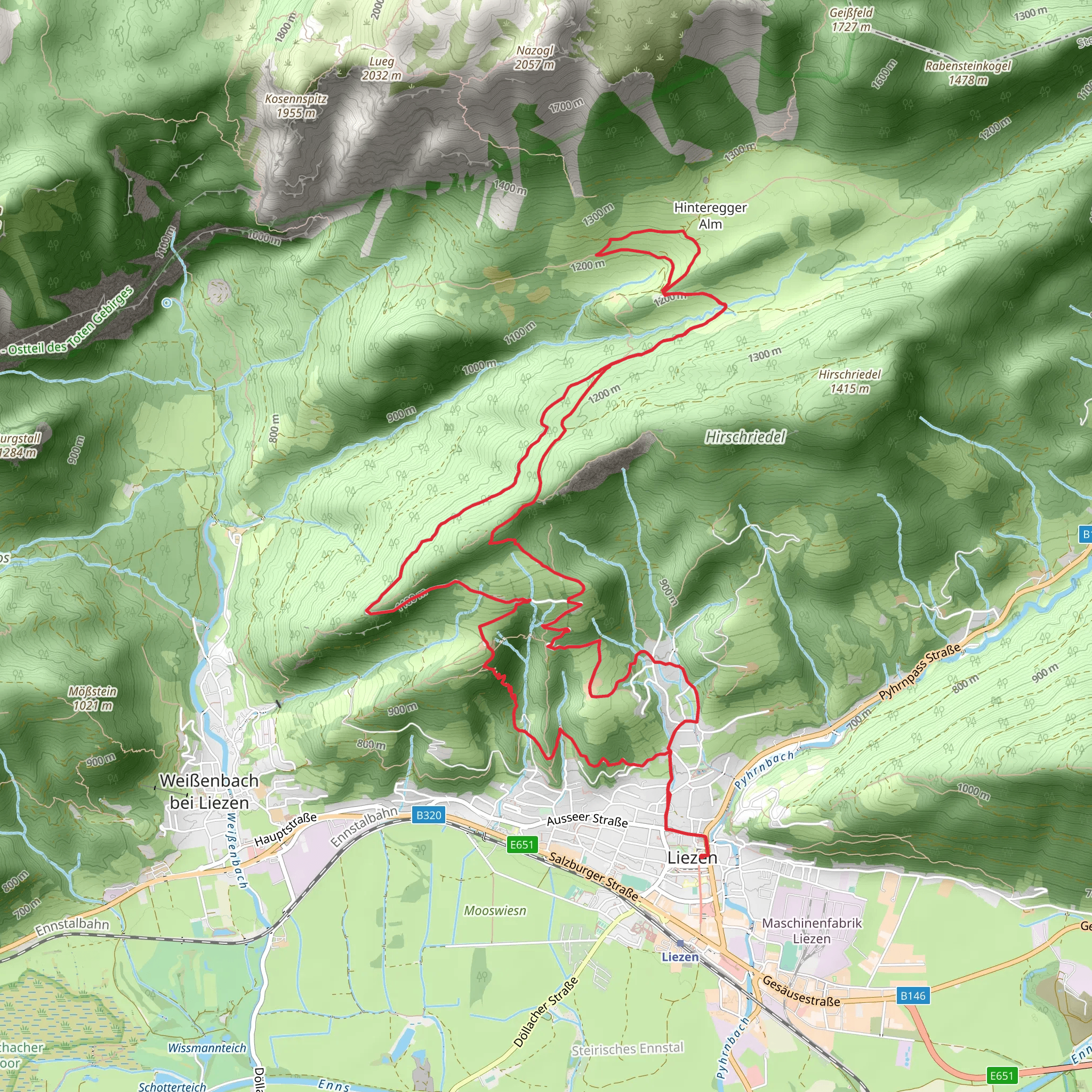 Hinteregger Tour mobile static map