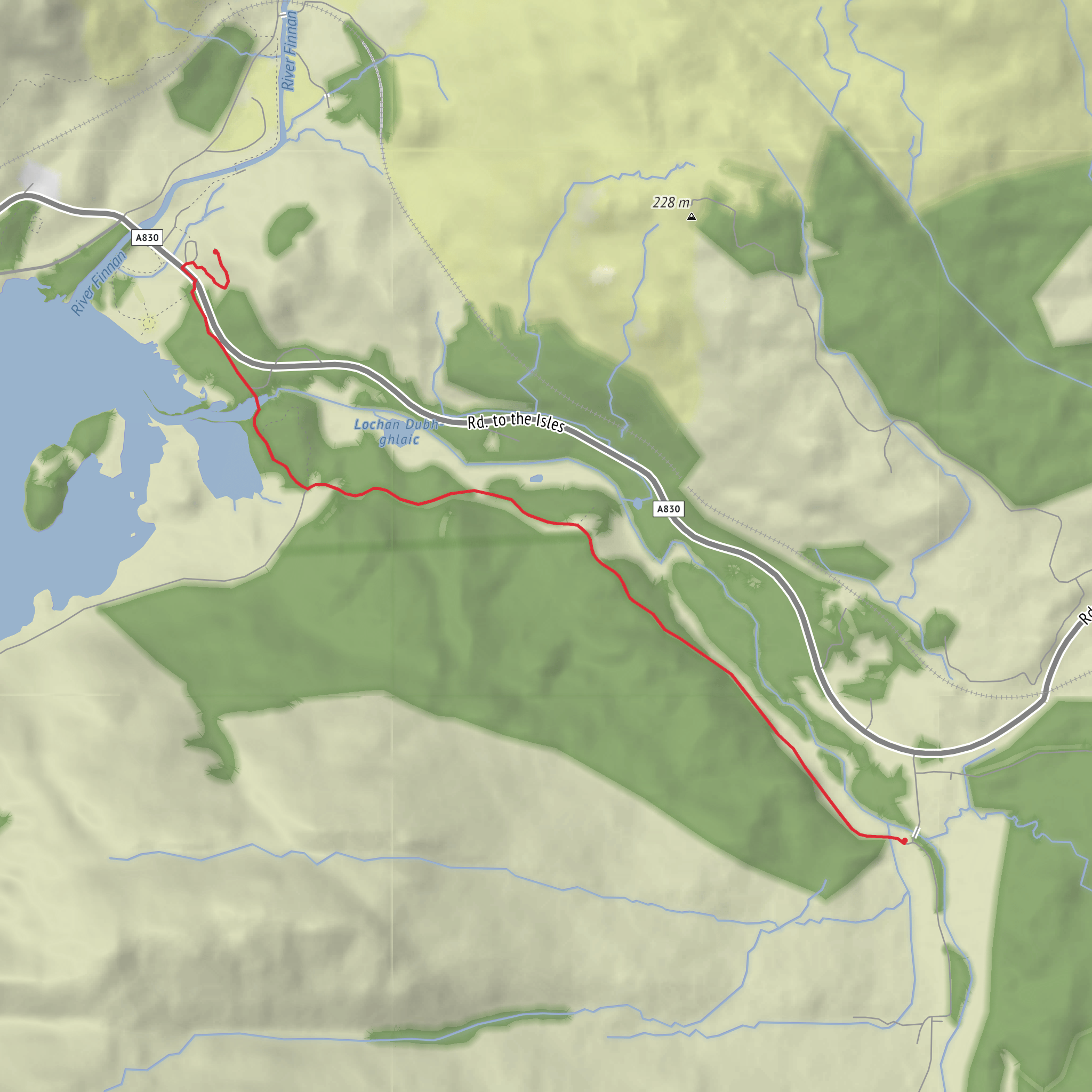 Hike from Park for night spot via Callop Pier mobile static map