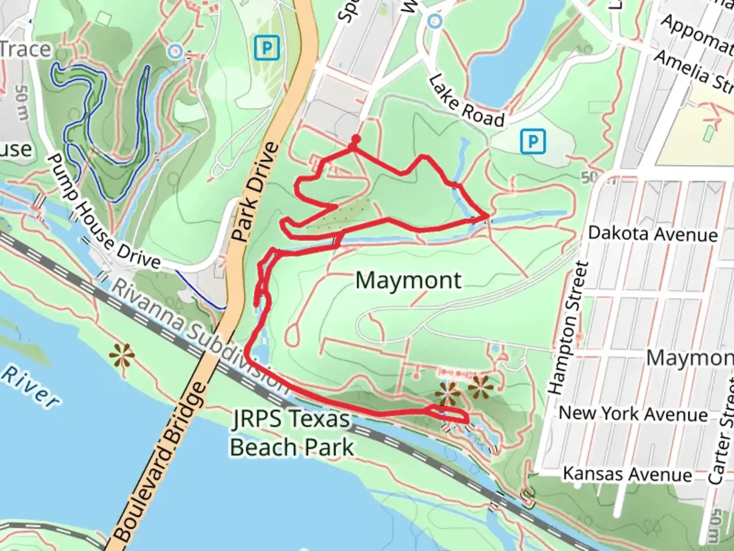 An image depicting the trail Butterfly Garden Loop and its surrounding area.