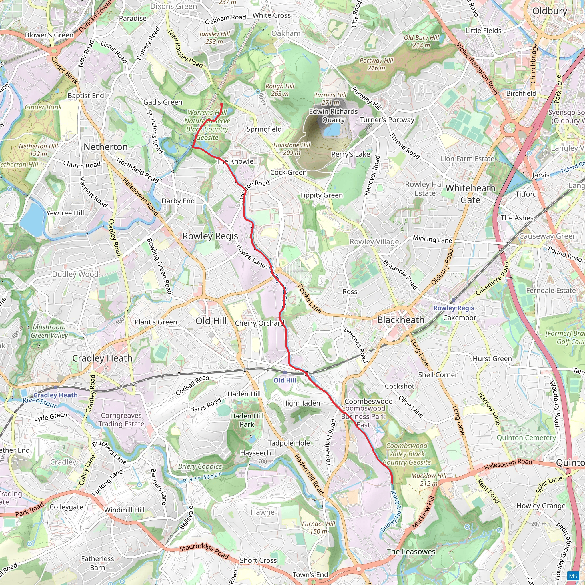 Dudley no 2 Canal Walk - Blow Cold Bank mobile static map